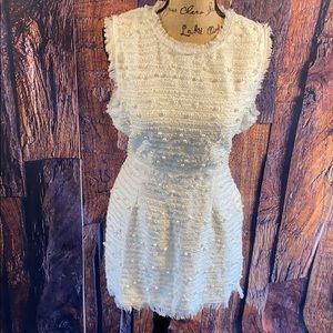 Cream And Pearl Studded dress